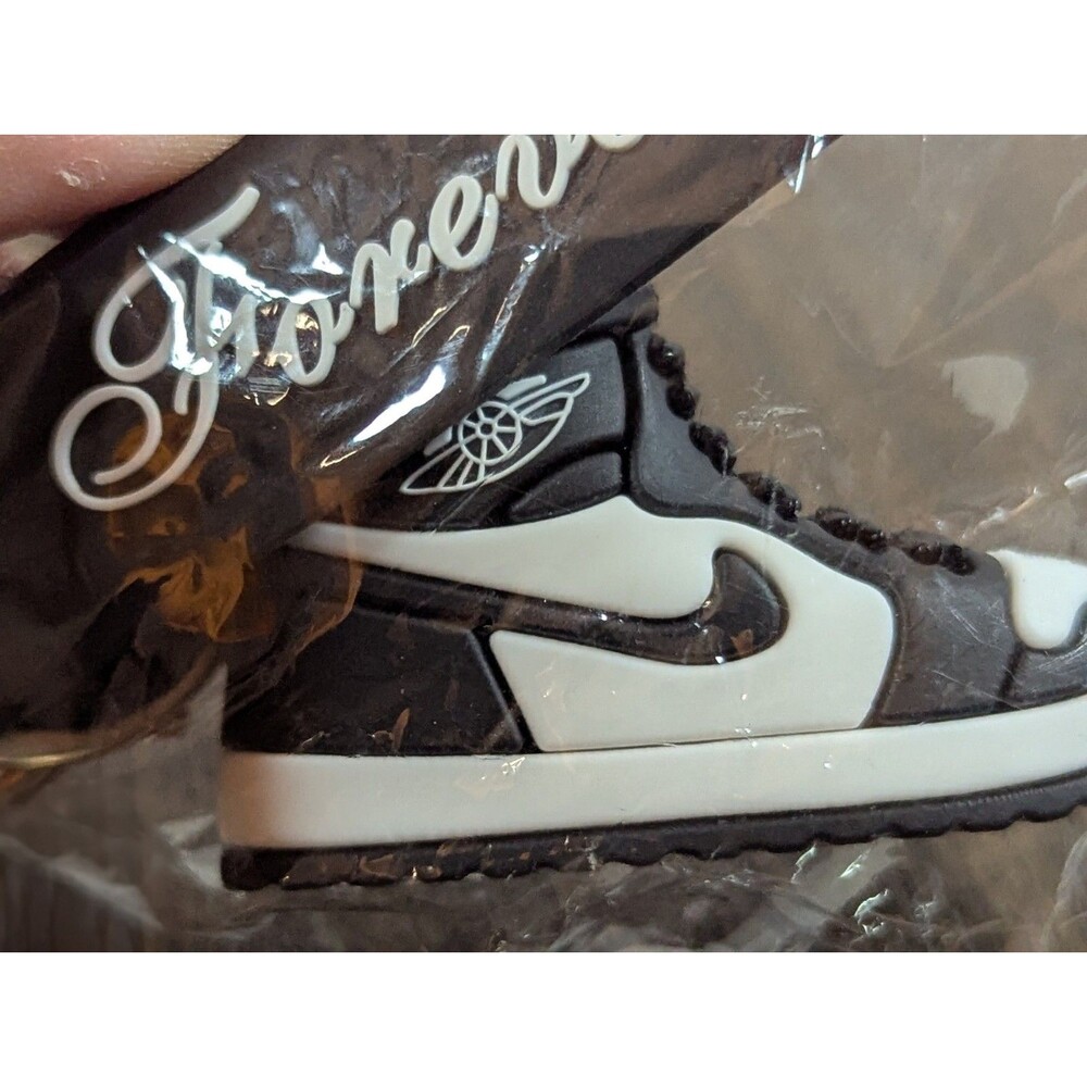 NIP Nike Air Jordan Sneaker Key Chain White Black Forever Sports Basketball - Picture 4 of 5